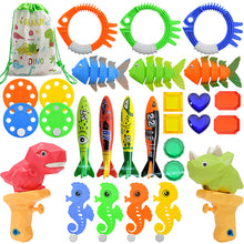 Load image into Gallery viewer, Children's Pool Diving Toy Submersible Torpedo Octopus Dolphin Fish Ring Treasure Hunt Water Toy Swimming Training Tool Summer Outdoor water Gift Multi-Set #3
