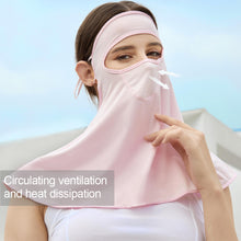 Load image into Gallery viewer, UPF50+ Outdoor Sunscreen Mask Dew Eye Shawl Ice Silk Sun Protection Mask Full Face Neck Uv Protection Riding Fishing Equipment
