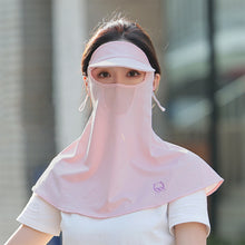 Load image into Gallery viewer, UPF50+ Visor Shoulder Neck Sunscreen Mask Long Three-Dimensional Eye Protection Angle Facekini Ice Silk 360° UV Veil Visor Neck Integrated Outdoor Riding Professional Sun Protection Equipment
