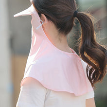 Load image into Gallery viewer, UPF50+ Visor Shoulder Neck Sunscreen Mask Long Three-Dimensional Eye Protection Angle Facekini Ice Silk 360° UV Veil Visor Neck Integrated Outdoor Riding Professional Sun Protection Equipment

