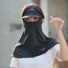 Load image into Gallery viewer, UPF50+ Visor Shoulder Neck Sunscreen Mask Long Three-Dimensional Eye Protection Angle Facekini Ice Silk 360° UV Veil Visor Neck Integrated Outdoor Riding Professional Sun Protection Equipment
