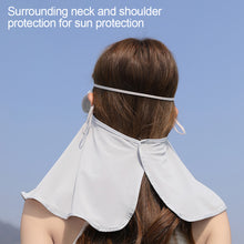 Load image into Gallery viewer, UPF50+ Visor Shoulder Neck Sunscreen Mask Long Three-Dimensional Eye Protection Angle Facekini Ice Silk 360° UV Veil Visor Neck Integrated Outdoor Riding Professional Sun Protection Equipment
