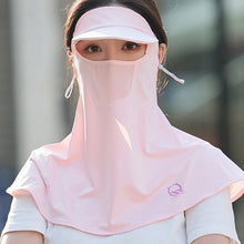 Load image into Gallery viewer, UPF50+ Visor Shoulder Neck Sunscreen Mask Long Three-Dimensional Eye Protection Angle Facekini Ice Silk 360° UV Veil Visor Neck Integrated Outdoor Riding Professional Sun Protection Equipment
