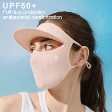 Load image into Gallery viewer, UPF50+ UV Protection Ice Silk Mask With Brim Anti-Photoaging Eye Protection Angle 3D Cut Full Face Protective Mask Outdoor Riding Accessories
