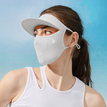 Load image into Gallery viewer, UPF50+ UV Protection Ice Silk Mask With Brim Anti-Photoaging Eye Protection Angle 3D Cut Full Face Protective Mask Outdoor Riding Accessories
