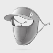 Load image into Gallery viewer, UPF50+ UV Protection Hat Mask Integrated Sunscreen Device Outdoor Riding Cover The Whole Face Against Light Aging Ice Silk Mask
