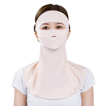 Load image into Gallery viewer, UPF50+ Full Face Ice Silk Sunscreen Mask Solid Color Shoulder Neck Protective Mask Outdoor Riding Fishing UV Protection Equipment
