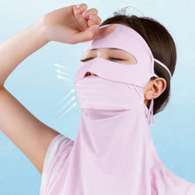 Load image into Gallery viewer, UPF50+ Full Face Ice Silk Sunscreen Mask Solid Color Shoulder Neck Protective Mask Outdoor Riding Fishing UV Protection Equipment
