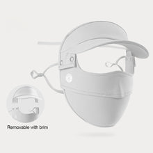 Load image into Gallery viewer, UPF50+ Full Face Sunscreen Mask With Brim Removable UV Protection Ice Silk Hanging Ears Adjustable Dust Breathing Mask Outdoor Riding Fishing Sunscreen Equipment
