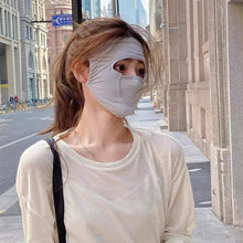 Load image into Gallery viewer, Solid Color Full Face Sunscreen Mask Light Breathable Thin Ice Silk Mask Outdoor Riding Sunscreen UV Protective Mask
