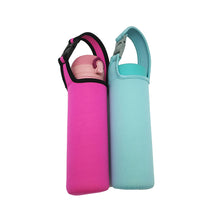 Load image into Gallery viewer, 420ML/550ML Diving Material Thermos Cup Sleeve With Portable Button Hand Carrying Bottle Sleeve Solid Color Simple Anti-Hot Glass Sleeve

