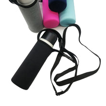 Load image into Gallery viewer, 420ML/550ML Diving Material Thermos Cup Sleeve With Portable Button Hand Carrying Bottle Sleeve Solid Color Simple Anti-Hot Glass Sleeve
