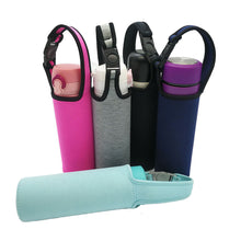 Load image into Gallery viewer, 420ML/550ML Diving Material Thermos Cup Sleeve With Portable Button Hand Carrying Bottle Sleeve Solid Color Simple Anti-Hot Glass Sleeve

