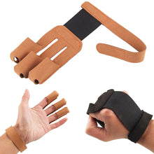 Load image into Gallery viewer, Adult Archery Three-Finger Protective Cover Velcro Elastic Strap Fixed Sports Protective Gear Hunting Bow Recurving Bow Accessories
