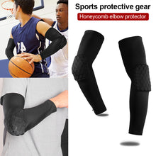 Load image into Gallery viewer, 1PC Honeycomb Anti-Collision Professional Sports Elbow Protection Gym Ball Activities Lengthened EVA Foam High Elastic Pressure Anti-Fall Protection UPF50+ Riding Arm Sun Protection Sleeve
