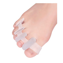 Load image into Gallery viewer, Thumb Valgus Corrector Soft Skin-friendly Four Hole Toe Splitter Shock-absorbing Relieve Thumb Valgus Toe Overlap Foot Care
