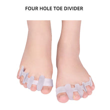 Load image into Gallery viewer, Thumb Valgus Corrector Soft Skin-friendly Four Hole Toe Splitter Shock-absorbing Relieve Thumb Valgus Toe Overlap Foot Care
