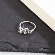 Load image into Gallery viewer, Creative Butterfly Opening Adjustable Ring Shiny Zircon Butterfly Ring Temperamental Alloy Ring Jewelry
