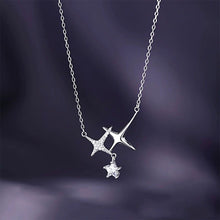 Load image into Gallery viewer, Cross Four Pointed Star Pendant Necklace Versatile Simple Alloy Necklace Clavicle Chain Women Jewelry Accessory
