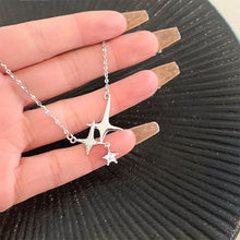 Load image into Gallery viewer, Cross Four Pointed Star Pendant Necklace Versatile Simple Alloy Necklace Clavicle Chain Women Jewelry Accessory
