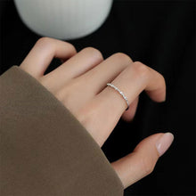 Load image into Gallery viewer, Fashionable Simple Shining Diamond Ring Opening Adjustable Silver Alloy Ring Jewelry Accessory for Women
