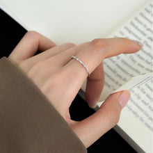 Load image into Gallery viewer, Fashionable Simple Shining Diamond Ring Opening Adjustable Silver Alloy Ring Jewelry Accessory for Women
