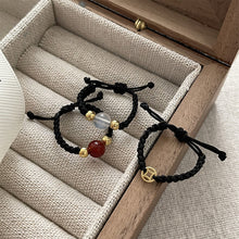 Load image into Gallery viewer, Simple Woven Beaded Ring Creative Adjustable Hand Woven Copper Coin Beaded Couple Ring Women Men Jewelry Gift
