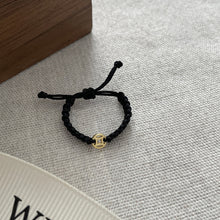 Load image into Gallery viewer, Simple Woven Beaded Ring Creative Adjustable Hand Woven Copper Coin Beaded Couple Ring Women Men Jewelry Gift
