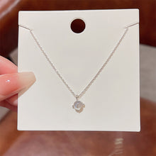 Load image into Gallery viewer, Simple Opal Pendant Necklace Versatile Temperamental Alloy Necklace Clavicle Chain Jewelry Accessory for Women
