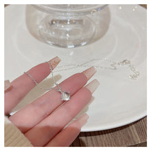 Load image into Gallery viewer, Simple Opal Pendant Necklace Versatile Temperamental Alloy Necklace Clavicle Chain Jewelry Accessory for Women
