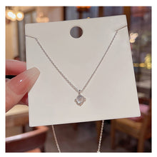 Load image into Gallery viewer, Simple Opal Pendant Necklace Versatile Temperamental Alloy Necklace Clavicle Chain Jewelry Accessory for Women
