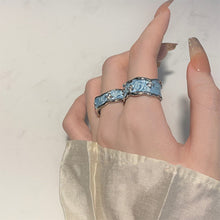 Load image into Gallery viewer, Dripping Oil Inlaid Diamond Irregular Ring Personalized Opening Adjustable Alloy Ring Fashionable Accessory
