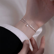 Load image into Gallery viewer, Fashionable Versatile Star Pendant Bracelet Half Bracelet Half Chain Design Alloy Double Layer Bracelet Hand Jewelry
