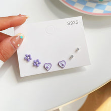 Load image into Gallery viewer, 3pairs/set Exquisite Sweet Alloy Earrings Stereoscopic Bear Flower Butterfly Earrings Ear Studs Women Jewelry
