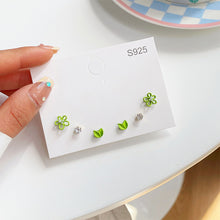 Load image into Gallery viewer, 3pairs/set Exquisite Sweet Alloy Earrings Stereoscopic Bear Flower Butterfly Earrings Ear Studs Women Jewelry
