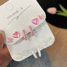Load image into Gallery viewer, 3pairs/set Niche Sweet Alloy Earrings Love Butterfly Flower Versatile Earrings Set Ear Studs Women Jewelry
