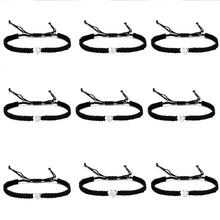 Load image into Gallery viewer, Black Rope Letter Heart Beaded Bracelet Simple Exquisite Woven Adjustable Hand Rope Bracelet Women Hand Jewelry
