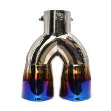 Load image into Gallery viewer, Car Accessories Double Heart Shape Style Stainless Steel Exhaust Tips Muffler Tail Double-Pipe Colorful Tube Tips

