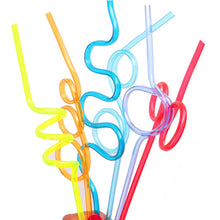 Load image into Gallery viewer, Multicolor Reusable Straws Birthday Plastic Drinking Straw For Kids Baby Shower Birthday Wedding Party Straws Accessories Party Supplies
