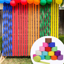 Load image into Gallery viewer, Color Crepe Paper Streamers Tissue Paper Roll Flower Craft Making Birthday Wedding Party Photography Backdrops DIY Decor Party Supplies
