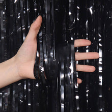 Load image into Gallery viewer, Rainbow Foil Fringe Curtain Macaron Curtains Photo Booth Backdrop for Wedding Birthday Graduations Christmas Party Decorations

