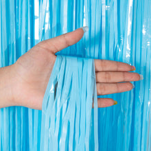 Load image into Gallery viewer, Rainbow Foil Fringe Curtain Macaron Curtains Photo Booth Backdrop for Wedding Birthday Graduations Christmas Party Decorations
