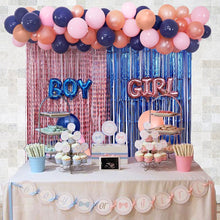 Load image into Gallery viewer, Rainbow Gold Foil Fringe Curtains Photo Booth Backdrop for Tinsel Party Wedding Birthday Graduations Christmas Party Decorations
