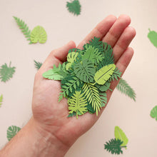 Load image into Gallery viewer, Green Tropics Leaves Confetti Safari Theme Party Theme Decorative Paper Scraps DIY Props Party Decor for Baby Shower Birthday Party
