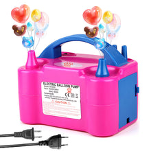 Load image into Gallery viewer, 600W Electric Balloon Air Pump Dual Nozzle Inflator Air Blower Balloon Inflator Pump Fast Inflatable Tool for Birthday Wedding Party Supplies
