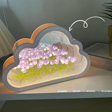Load image into Gallery viewer, INS Handmade DIY Cloud Tulip Mirror Night Light Bedroom Ornaments Living Room Desktop Decoration Birthday Gift Christmas Gift
