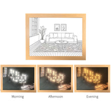 Load image into Gallery viewer, INS LED Decorative Light Painting USB Power Light Frame Dimming Japan Anime Style Simulate Sunshine Drawing Night Light Room Decor
