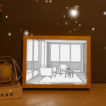 Load image into Gallery viewer, INS LED Decorative Light Painting USB Power Light Frame Dimming Japan Anime Style Simulate Sunshine Drawing Night Light Room Decor
