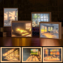 Load image into Gallery viewer, INS LED Decorative Light Painting USB Power Light Frame Dimming Japan Anime Style Simulate Sunshine Drawing Night Light Room Decor
