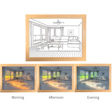 Load image into Gallery viewer, INS LED Decorative Light Painting USB Power Light Frame Dimming Japan Anime Style Simulate Sunshine Drawing Night Light Room Decor
